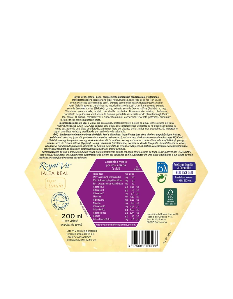 Gelea Reial Mega Total 2000 Royal Vit