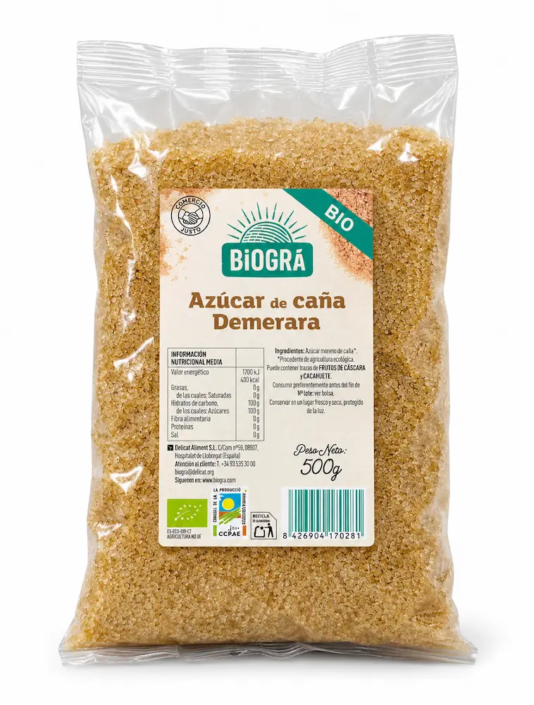 Panellets casolans 5 Sucre de canya Demerara BIO